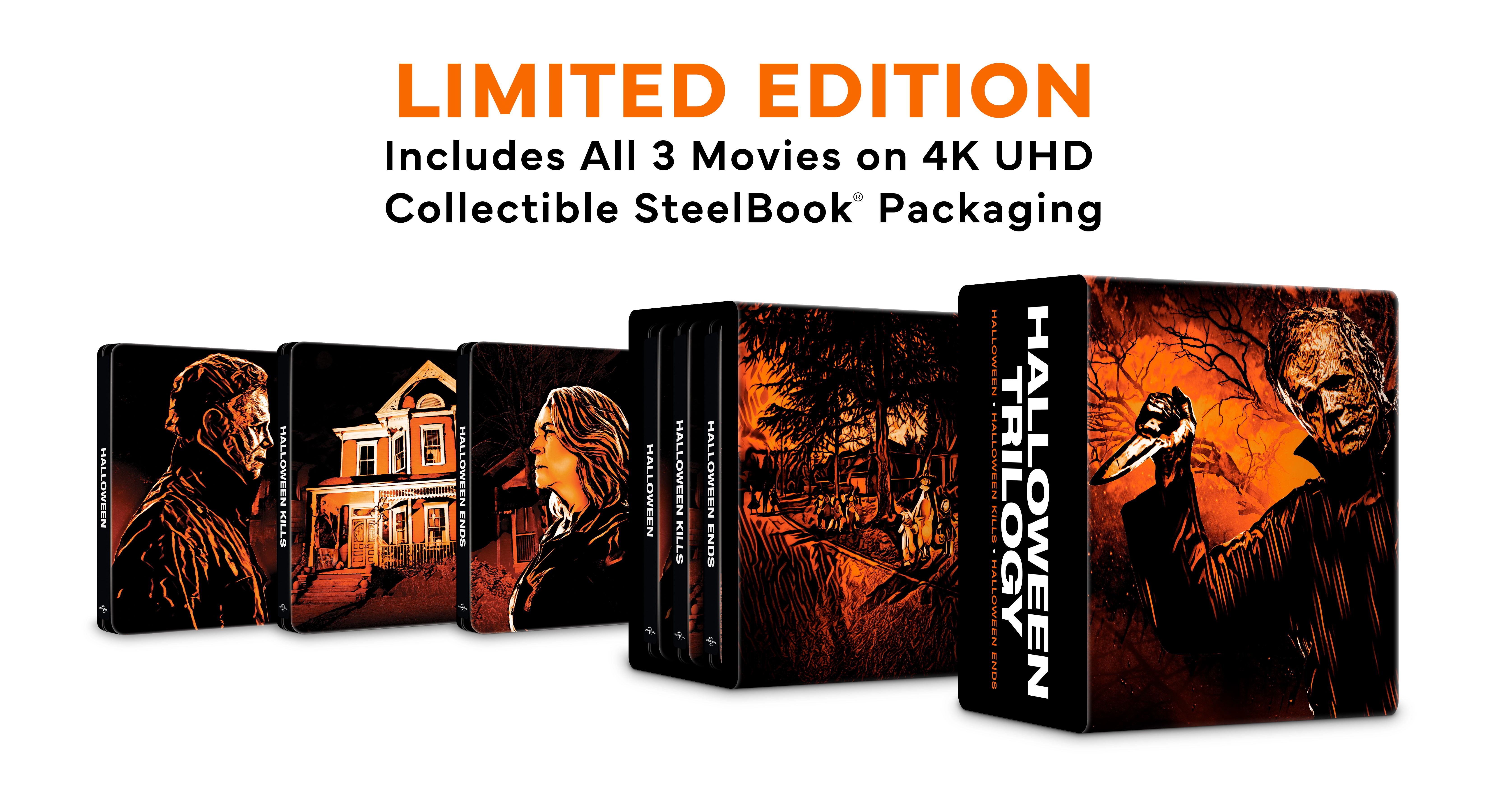 Halloween Trilogy SteelBook Library Case (3 4K Ultra HD - SteelBook)