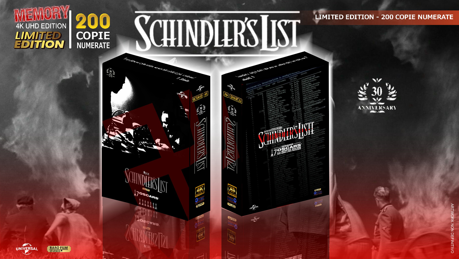 Schindler's List - Memory Ed. (4K Ultra HD + Blu-Ray Disc + 8 Cards + Poster + Booklet + Fotobuste)